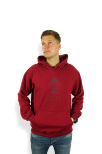 Hoodie "Decent Wine Red Male"