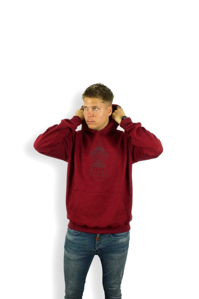 Hoodie "Decent Wine Red Male"