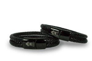 Leder-Armband  "Brace Black"